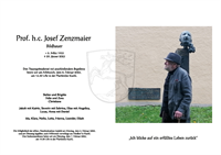 Prof. Josef Zenzmaier + 29.01.2023