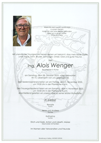 Wenger Alois + 28.10.2023