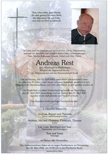 Parte Andreas Rest + 19.04.2021