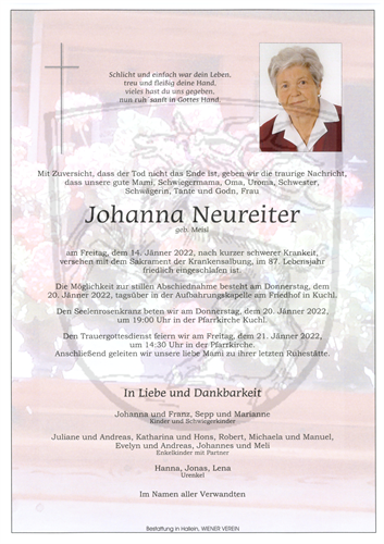Johanna Neureiter +14.01.2022