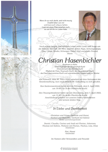 Christian Hasenbichler +30.03.2022