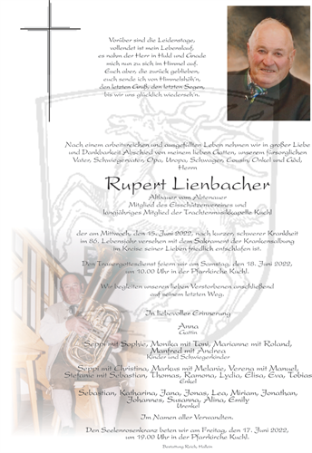 Rupert Lienbacher + 15.06.2022