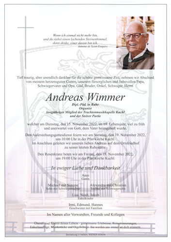 Wimmer Andreas + 15.11.2022