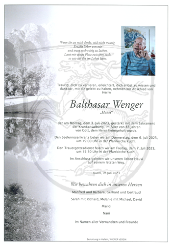 Wenger Balthasar + 03.07.2023